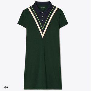 Tory Sport Chevron Pique Polo Mini Dress (M)